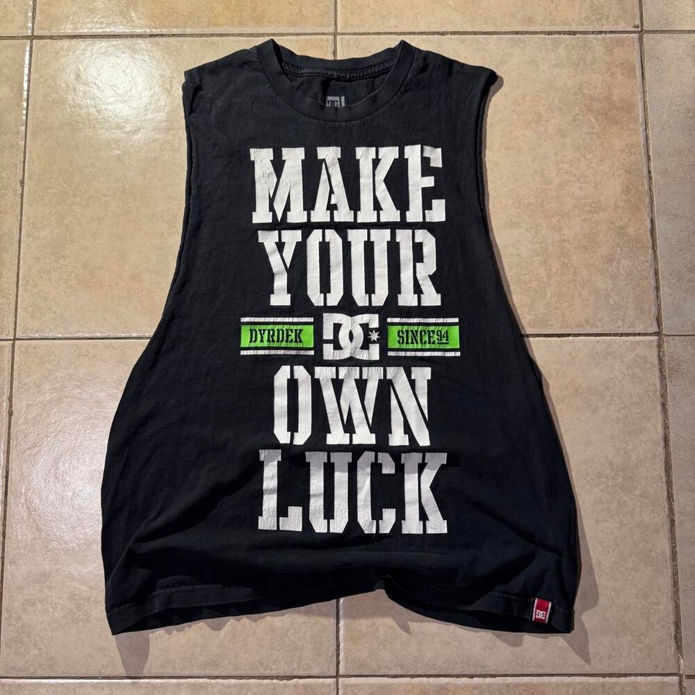 Y2K Dc shoes dyrdek make your own luck short sleeve shirt Size XL in Mens